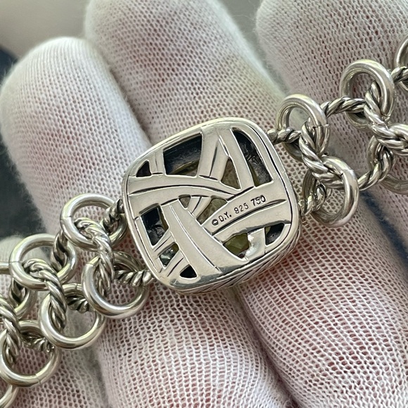 David Yurman Albion Chainmail Bracelet with Lemon Citrine 7" - Picture 7 of 10